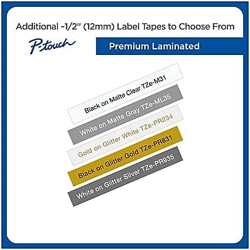 Brother Genuine P-Touch, TZe-231 10-Pack Tape (TZE23110PK) ½ inch (0.47 inch) x 26.2 ft. (8m) (Pack of 10) Laminated P-Touch Tape, Black on White