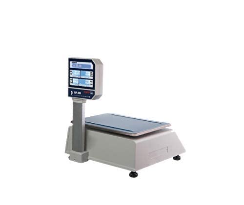 VisionTechShop DLP-300 Label Printing Scale Pole Display, 30/60lbs Capacity, 0.01/0.02lbs, NTEP Legal for Trade with a Free 1 case CAS LST-8040 UPC/Safe Handling Label, 58 x 60 mm