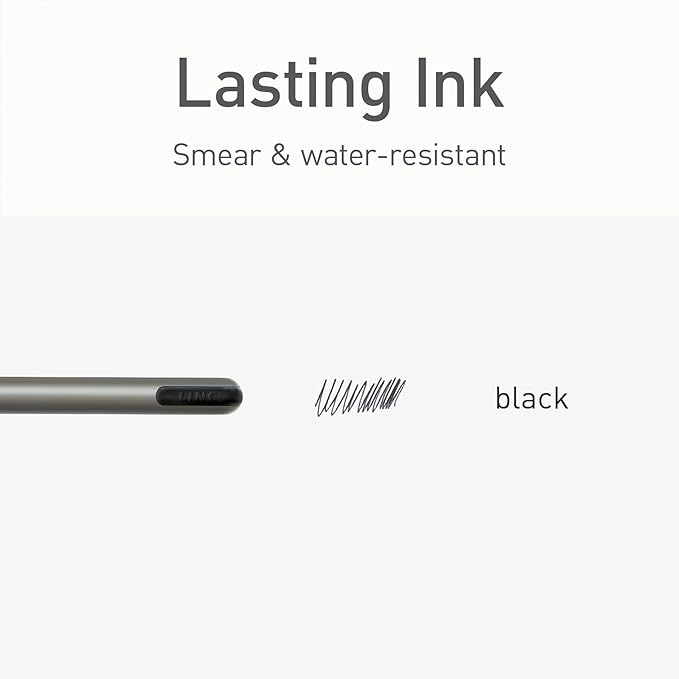 Pentonic Ballpoint Pens, 25 Count, Black Colored Ink, 1.0 mm Medium Point, Smooth Writing For Journaling & Note Taking (PEN12128)
