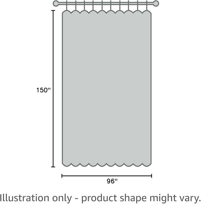 BONZER Extra Wide Room Divider Curtain Screen Partitions Total Privacy Wall Blackout Curtains for Shared Room, 96L x 150W Inch (8L x 12.5W ft), 1 Panel, Greyish White