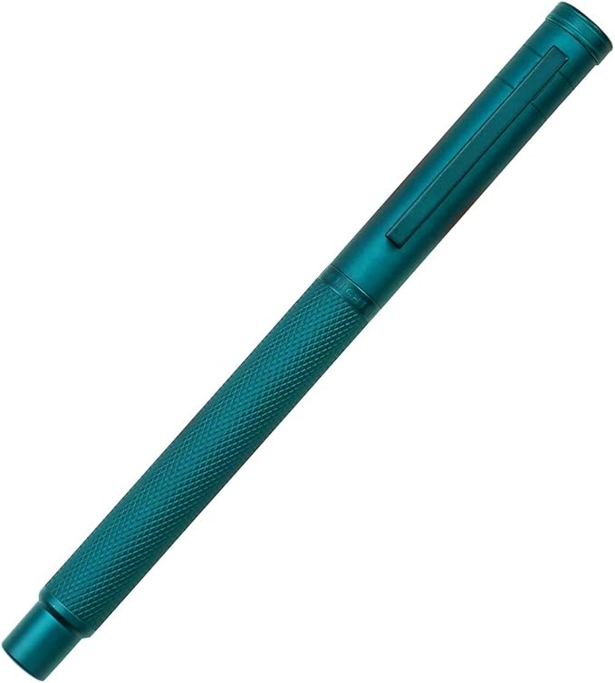 Asvine Dark Green Forest Fountain Pen Extra Fine Nib Classic Design with Converter and Metal Pen Case Set