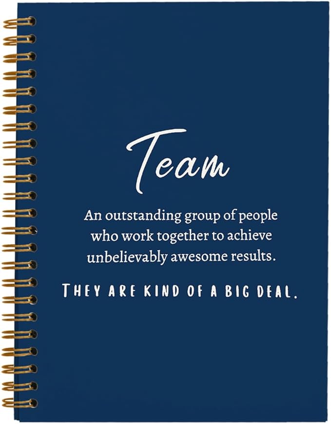 Navy Blue Meeting Notebook for Work, Employee Appreciation Gifts, Team Gifts for Employees, Journals for Writing, Thank You Gifts for Women Men Leader Boss Manager Mentor Coworkers, 5.5"x8.3"