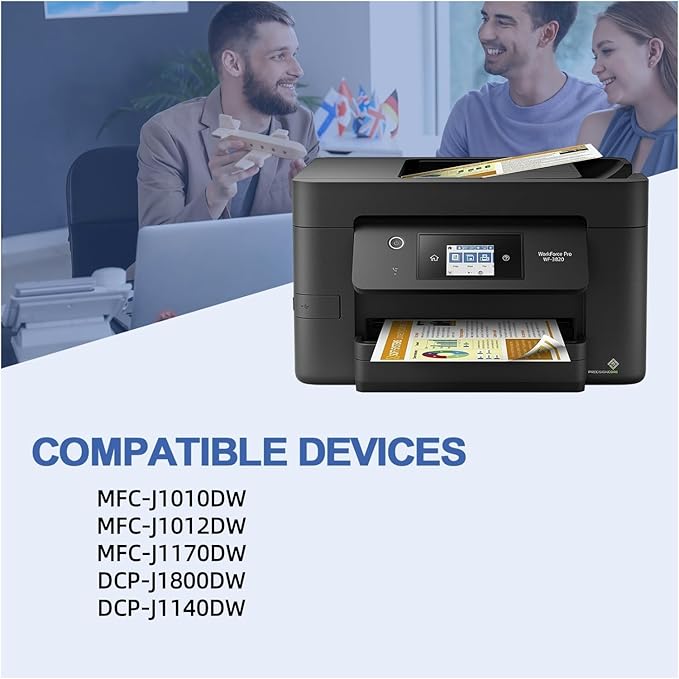 LC401XL MFC-J1010DW Ink Cartridges for Brother Printer LC401XL LC401 for MFC-J1010DW MFC-J1170DW MFC-J1012DW MFC-J1800DW MFC J1010DW - 4 Pack High Yields Black Cyan Magenta Yellow