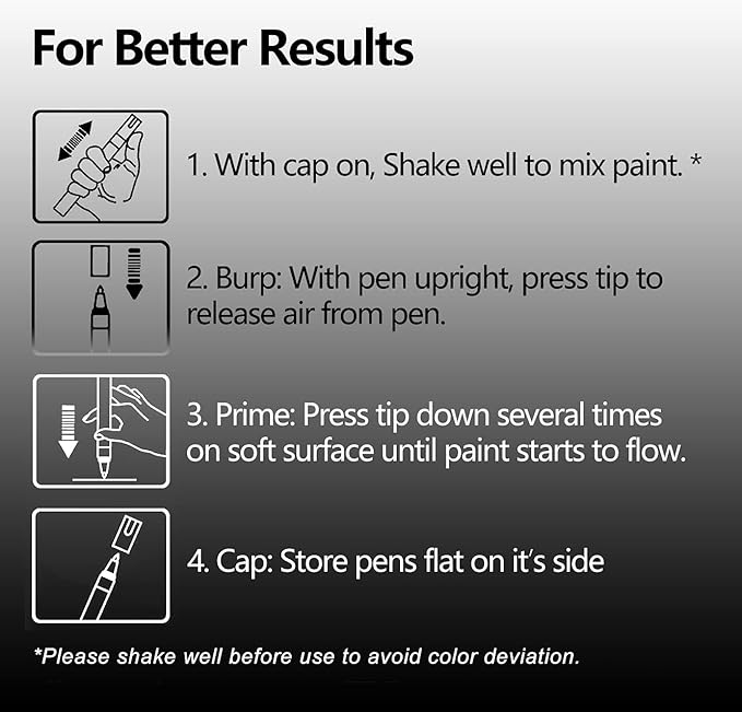 TFIVE Blue Paint Pens Markers - 12 Pack Oil Based Permanent Marker, Medium Tip, Never Fade, Quick Dry, Waterproof Paint Pen for Rocks Painting, Wood, Fabric, Plastic, Canvas, Glass, Metal