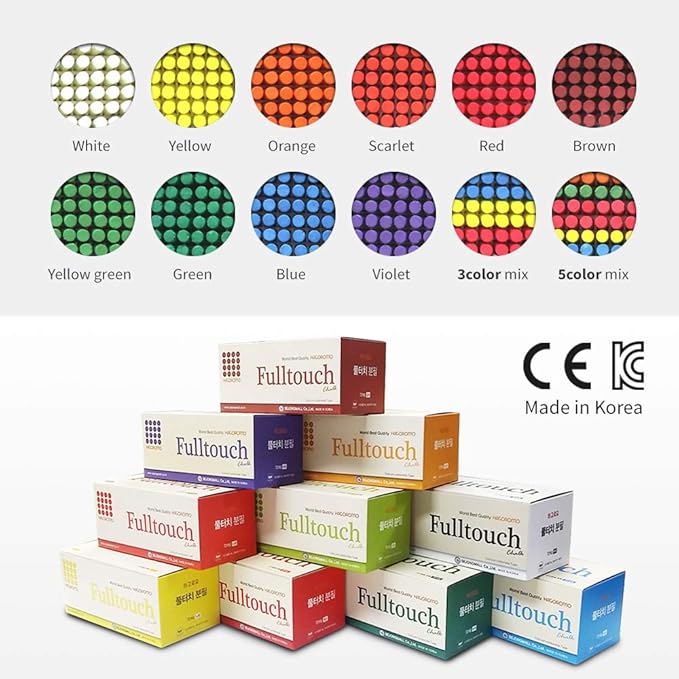 Hagoromo Fulltouch Color Chalk 1 Box [72 Pcs/Scarlet]