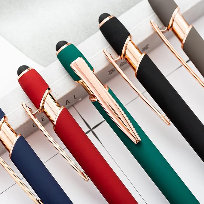 Custom Engraved Ballpoint Pens Bulk, Personalized with Name/Logo, Black or Blue Ink, Smooth Writing for Office, School, Business, Church, Reunion 100 Pcs Red