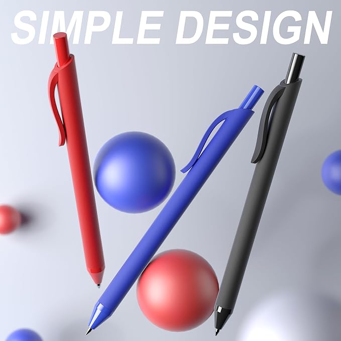 108 Pack Blue Pens - Bulk Pens 1.0mm Medium Point Ballpoint Pens Smooth Writing No Bleed Retractable Blue Ink Pen