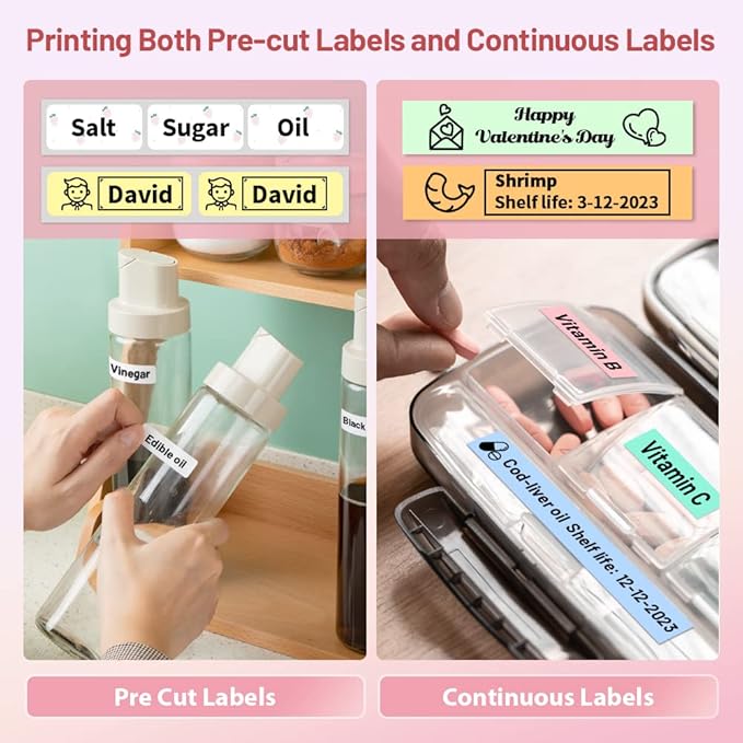 Phomemo Label Maker Machine, D30 Portable Handheld Bluetooth Mini Label Printer, Multiple Templates Smartphone Thermal Small Label Maker for Kids School Items, Classroom Teacher Supplies, Easy to Use