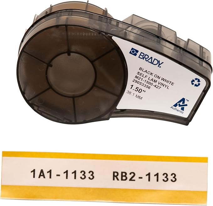 Brady M211 Portable Bluetooth Label Printer + Authentic Self-Laminating Wire Wrap Tape