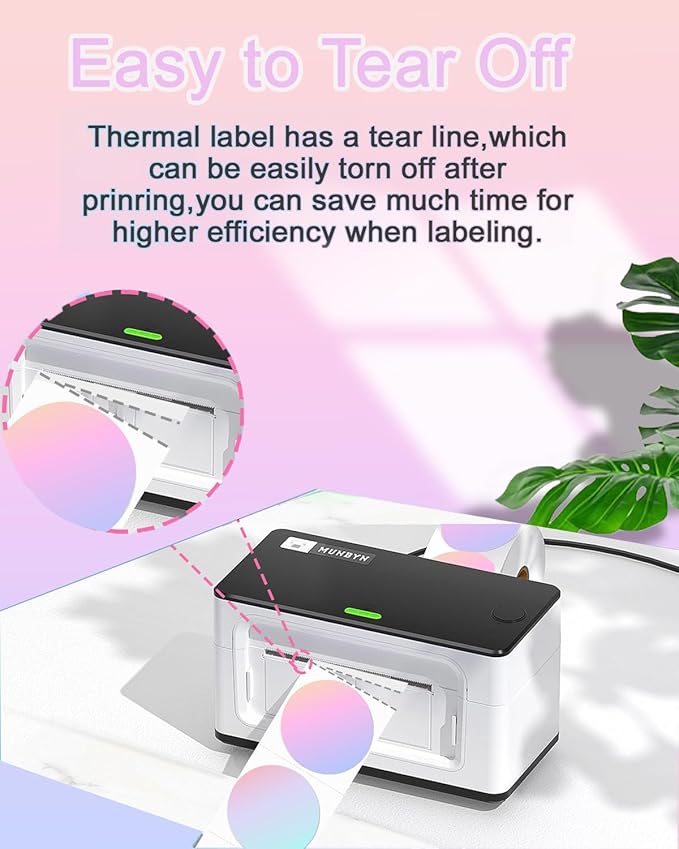 2''×2‘’ Square Thermal Sticker Labels, Self-Adhesive 2 Inch Direct Thermal Labels, Multi-Purpose Sticker for DIY Logo Design,Name Tag,QR Code, 500 Pcs/1 Roll, Starry Sky