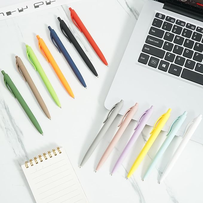 BallPoint Pens, 100 Pack (BLACK Ink),Bulk Pens, Black Barrel,Click Pens for Office Home and School, Retractable Ballpoint Pens, Medium Point, 1.00MM (Black)