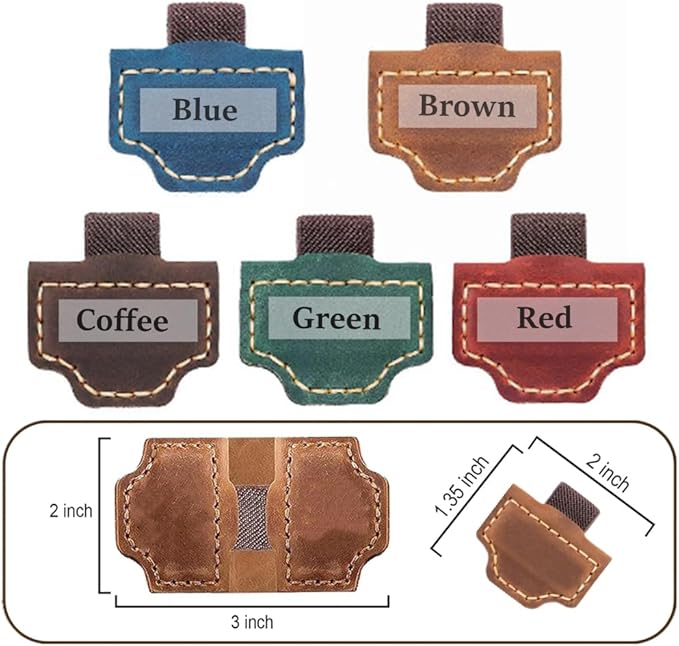Custom Bookmark with Pen Holder with 26 Letters Personalized Magnetic Leather Book Mark, Customized Name Book Marker Clip with Initial for Men Women, Gifts for Book Lovers, Readers, (Coffee, F)