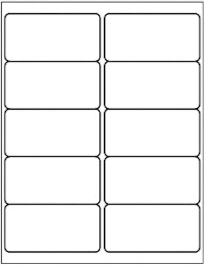 10 Up - 500 Sheets Shipping Address Labels - 2" x 4" - Total 5000 Labels