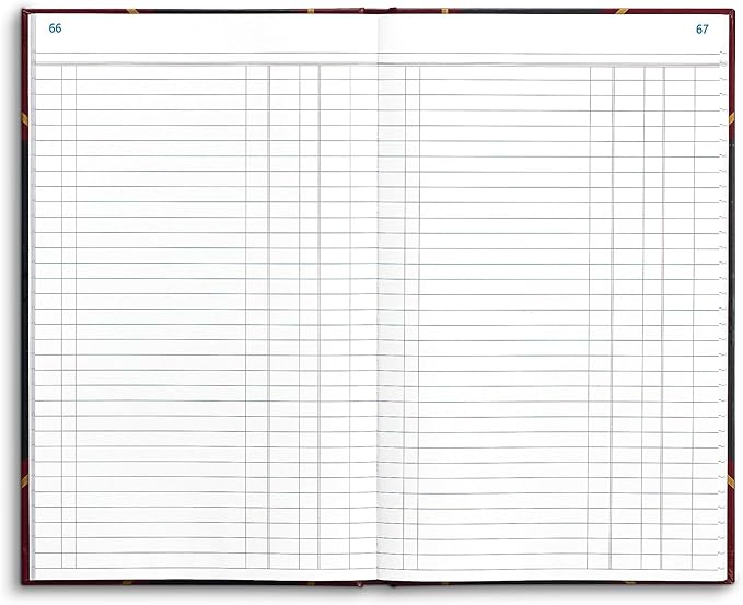 STAPLES 217679 Black Ledger Book 11-3/4-Inch x 7-5/16-Inch