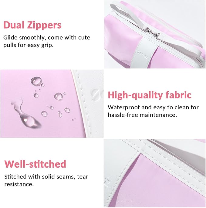 Sooez Big Capacity Pencil Case, Extra Large Pencil Pouch with Zipper Pocket, Wide Opening Pencil Bag, Portable Stationery Organizer, Cute Aesthetic School Office Supplies for Teens Girls, Purple