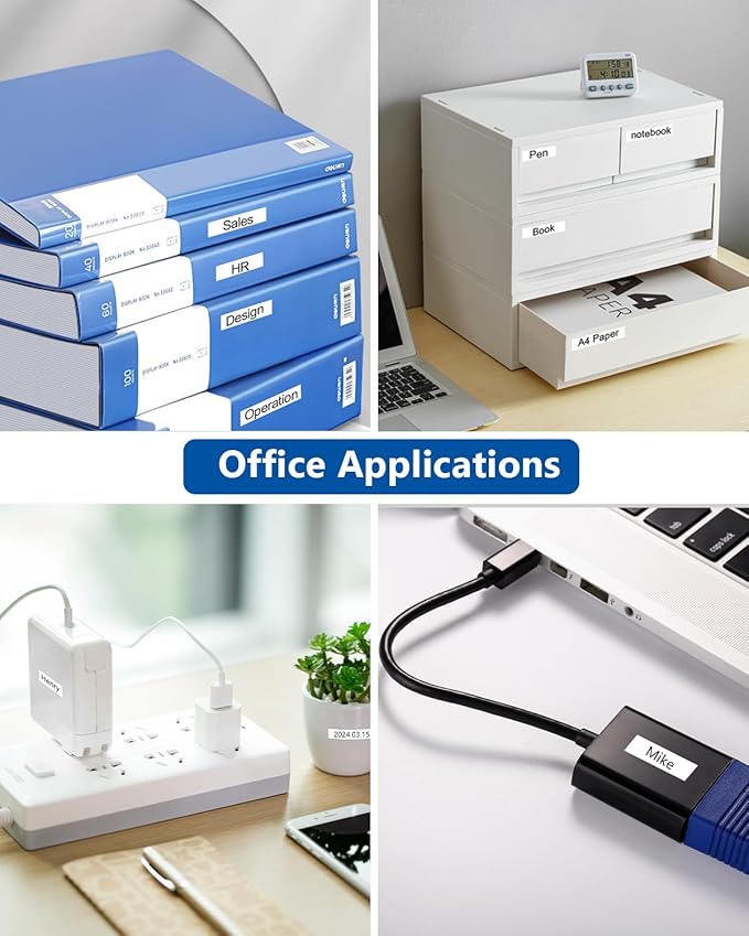 6mm 0.23 Inch Laminated White Compatible with P Touch TZe-211 TZe211 TZ Tape Refills for P Touch PT-H110 D200 D210 D220 D400 Label Maker (Black on White, 3-Pack)