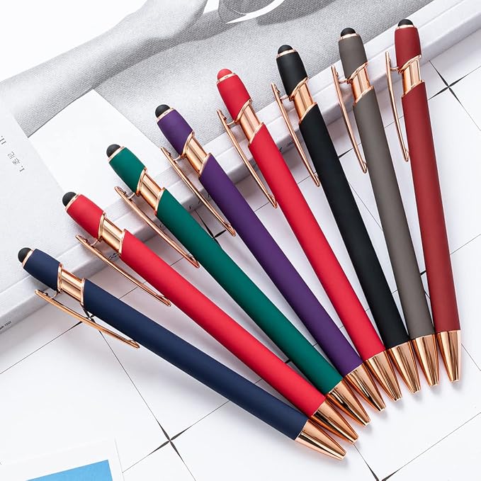 Custom Engraved Ballpoint Pens Bulk, Personalized with Name/Logo, Black or Blue Ink, Smooth Writing for Office, School, Business, Church, Reunion 100 Pcs Bulk Green
