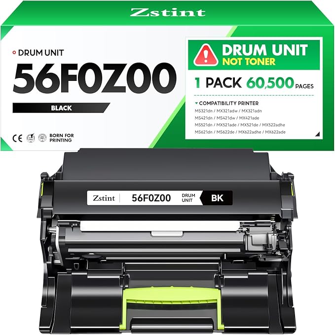 56F0Z00 Imaging Unit Replacement Compatible with Lexmark 56F0Z00 Drum Unit MS321 MS421 MS521 MX521 MX522 MS621 MX622 MS622 MX321 MX421 B2338 B2442 B2546 B2650 MB2338 MB2442 MB2546 MB2650 Laser Printer