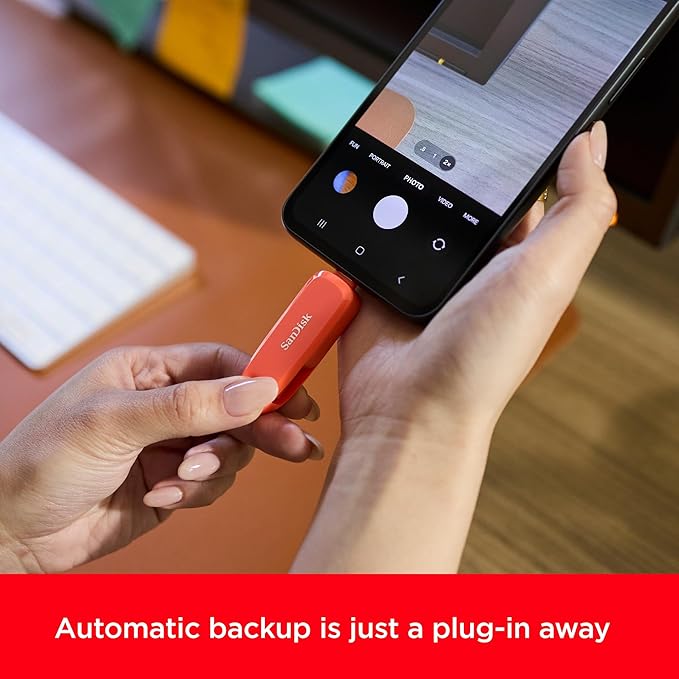SanDisk 128GB Phone Drive for Android - The 2-in-1 USB for Smartphones, Tablets, and Computers - Thumb Drive with USB Type-C and Type-A Connectors - SDDDC6-128G-G46