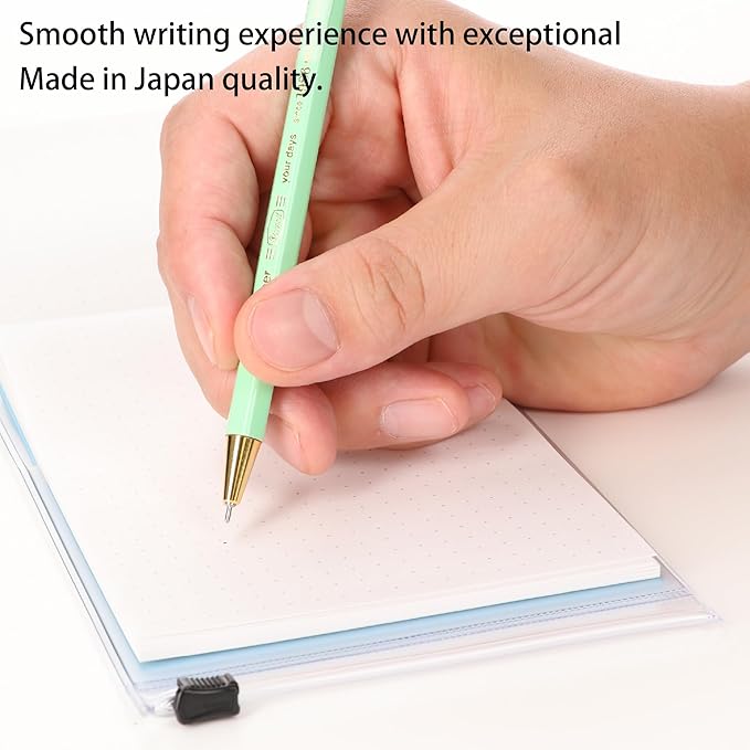 MARK'STYLE Time For Paper – Retro styling Ballpoint Pen, 0.5mm Black Gel Ink, For Office, School, and Journaling | Made in Japan, Refill Included (Black)