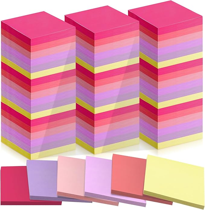 Fainne 120 Pack Sticky Notes Bulk Back to School Supplies Self Stick Note Pads Paper Memo for Office First Day of School Student Teacher Essentials (3x3 Inch,Vivid Color)