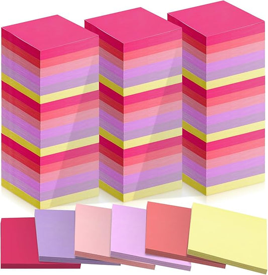 Fainne 120 Pack Sticky Notes Bulk Back to School Supplies Self Stick Note Pads Paper Memo for Office First Day of School Student Teacher Essentials (3x3 Inch,Vivid Color)