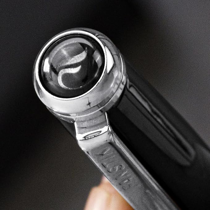 Black & Silver Luxury fountain pen (Made In USA) fancy gift set for women, Chrome Finish, Professional executive pen gift set for men (Lux fountain Black-Silver)