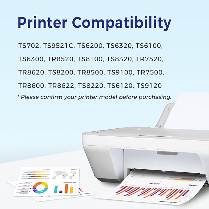 TOKYOINK Compatible Ink Cartridge Replacement for Canon PGI-280XXL CLI-281XXL PGI 280 XXL CLI 281 XXL to use with PIXMA TS8320 TS8220 TS8120 (PGBK, Black, Photo Blue, Cyan, Magenta, Yellow) 6 Pack