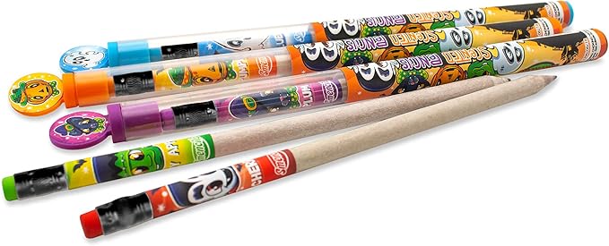Halloween Smencils Cylinder - HB #2 Scented Smelly Pencils, 50 Count - Gifts for Kids, Party Favors, Classroom Rewards