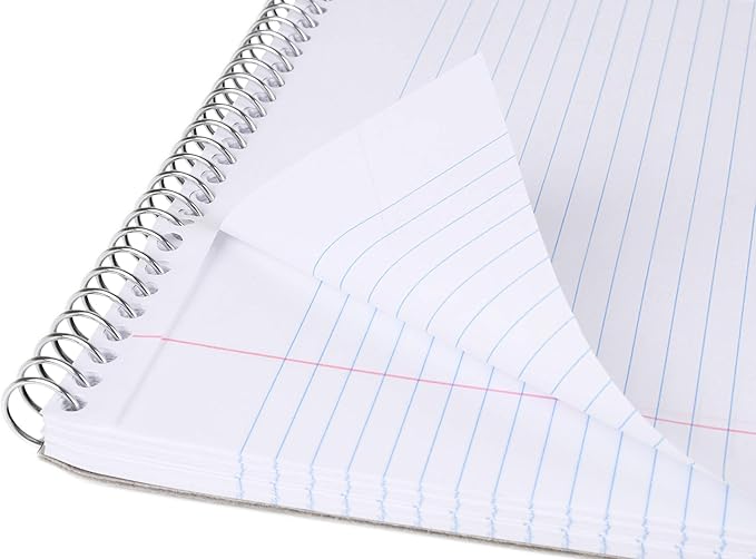 Mintra Office TOP BOUND Durable Spiral Notebooks (Blue, College Ruled 3pk)