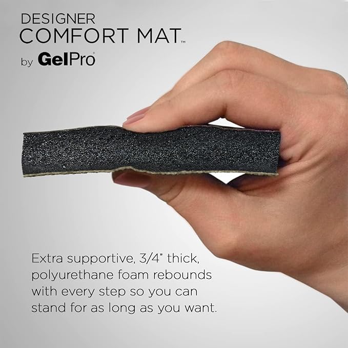 NewLife by GelPro Anti-Fatigue Designer Comfort Kitchen Floor Mat, 20x32”, Tweed Hydrangea Stain Resistant Surface with 3/4” Thick Ergo-foam Core for Health and Wellness