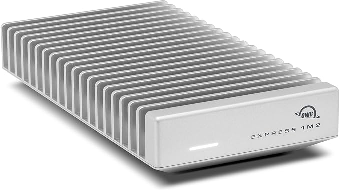 OWC Express 1M2 80Gb/s Portable NVMe SSD USB4 (Thunderbolt Compatible/USB-C) Ultra Fast External SSD Drive with Aluminum Heat Sink Enclosure (Enclosure Only)