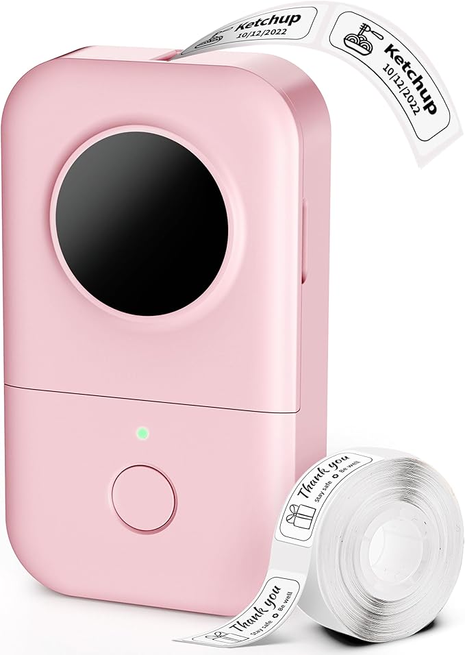 Phomemo Label Maker Machine, D30 Portable Handheld Bluetooth Mini Label Printer, Multiple Templates Smartphone Thermal Small Label Maker for Kids School Items, Classroom Teacher Supplies, Easy to Use