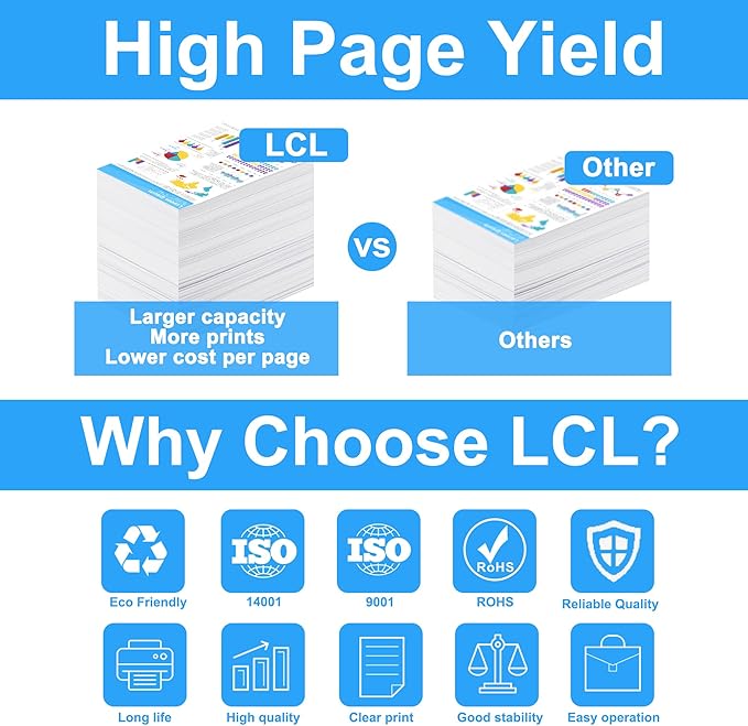 LCL Compatible Ink Cartridge Replacement for Brother LC10E LC10EBK LC10EC LC10EM LC10EY XXL High Yield MFC-J6925DW (Black Cyan Magenta Yellow 4-Pack)