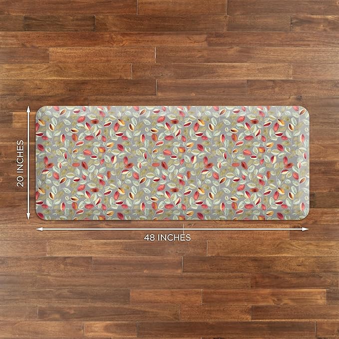 GelPro Anti-Fatigue Designer Comfort Kitchen Floor Mat Orchard Sultry Grey 20x48