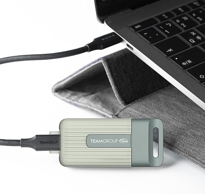 TEAMGROUP PD20 ECO 1TB Portable External Solid State Drive SSD Read up to 1000MB/s USB 3.2 Gen2x1 Type-C Waterproof Dustproof IP54 TPSEG4001T0C102