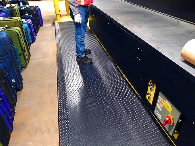 Rhino Mats, American Classic Diamond Anti-Fatigue Mats, Industrial Ergonomic Comfort Standing Mat for Work, Home, Garage, Office, Kitchen or Anywhere (Black 9/16" Thick, 3 FT. x 12 FT.)