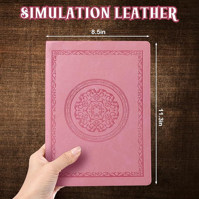 2025 Leather Vintage Journal Notebook,300 Pages,Leather Softcover Lined Journal Notebooks for Women Men,Notebook Journals for Writing Travel,Business,Office,8.5'' X 11.3''