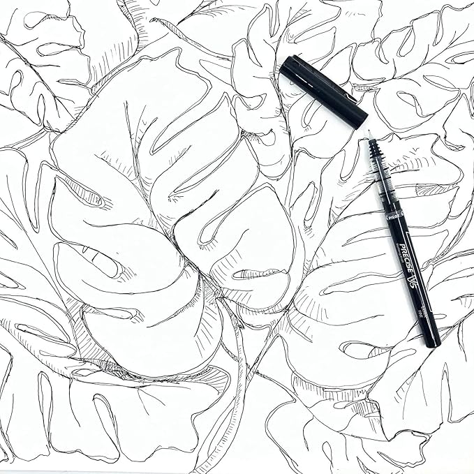 Precise V5 Stick Rolling Ball Pens, Extra Fine Point (.5mm), Black Ink, 3-pk; Bundle with Plastic Reusable Pouch