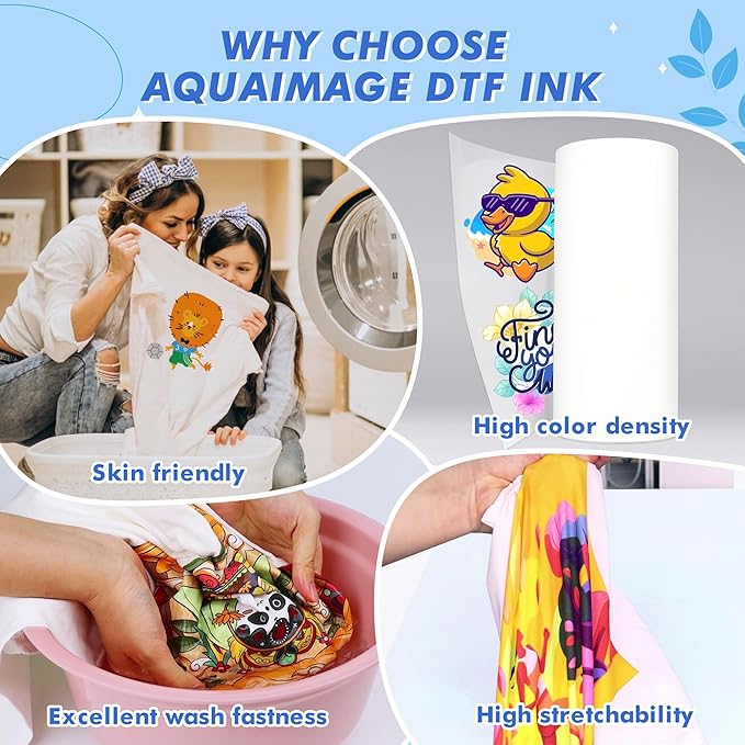 Premium DTF White Ink-DTF Transfer Ink for PET Film Refill Ink for ET-8550, XP-15000, XP600, I3200, L1800, Premium DTF White Ink Direct to Film Heat Transfer Printing(1000ml 33.8oz)