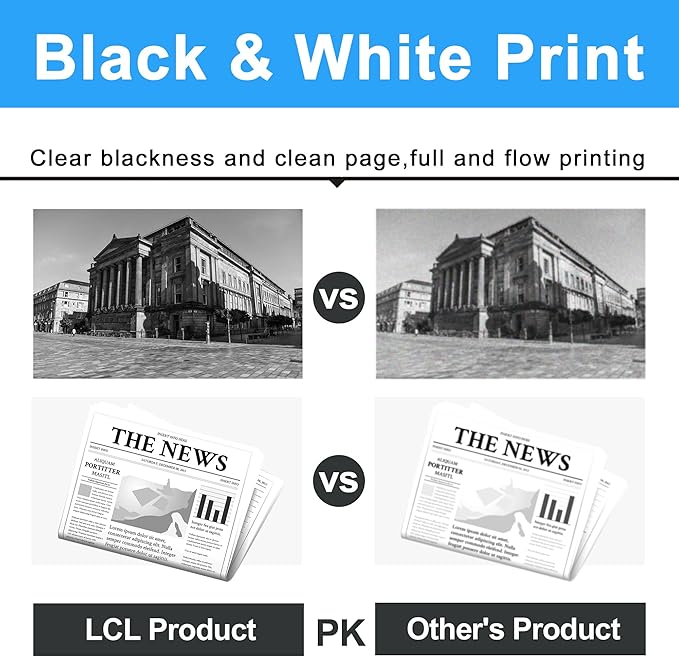 LCL LC404 Ink Cartridge Replacement for Brother LC 404 LC-404 LC404BK LC404BK LC404C LC404M LC404Y Ink for MFC-J1205W XL MFC-J1215 MFC-J1215W Printers (4 Pack,1 Black 1 Cyan 1 Magenta 1 Yellow)