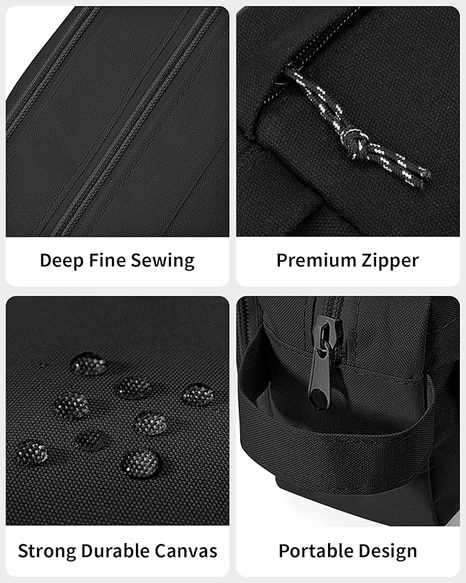 Sooez Big Capacity Pencil Case, Upgraded Canvas Pencil Pouch Large Pencil Bag Organizer, Separate Compartments Easy Grip Handle, Aesthetic Supply for School Teens Adults, Pink Pen Case