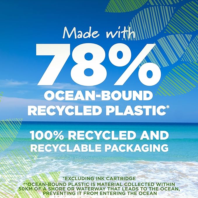 BIC Ecolutions Ocean-Bound Plastic Gel Pens, Medium Point (0.7 mm), 12-Count Pack, Retractable Assorted Ink Pens Made from 78% Ocean-Bound Recycled Plastic Excluding Ink Cartridge