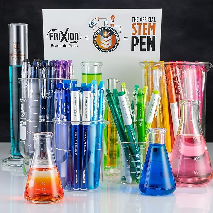 Pilot, FriXion Clicker Erasable Gel Pens, Fine Point 0.7 mm, Pack of 12, Purple